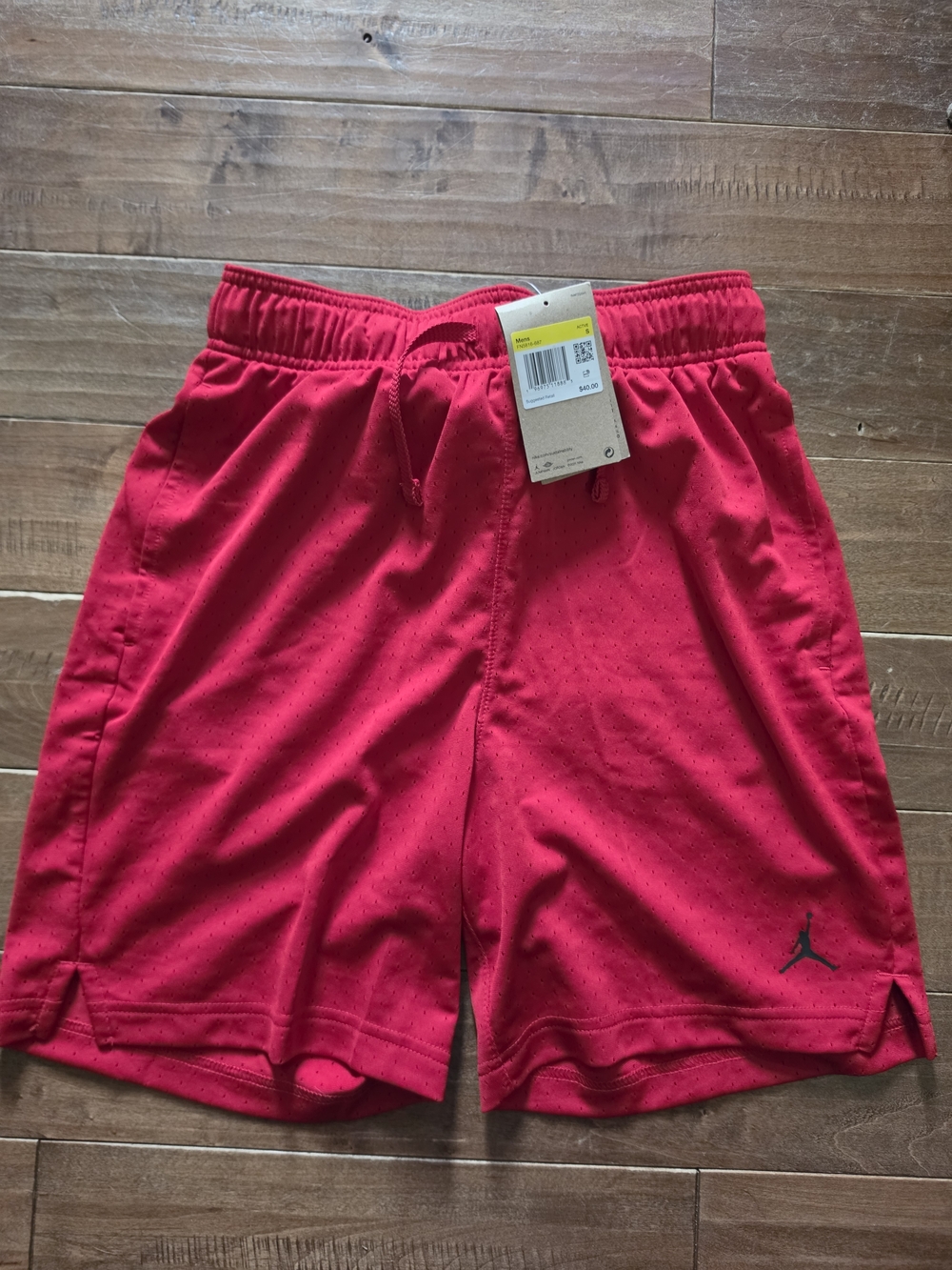 Jordan Dri Fit Red Athletic Shorts with Jumpman Logo
